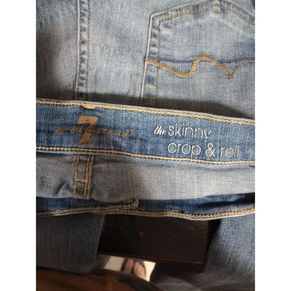7 for All Mankind Jeans Ladies 29 Skinny crop rolled - Picture 5 of 8